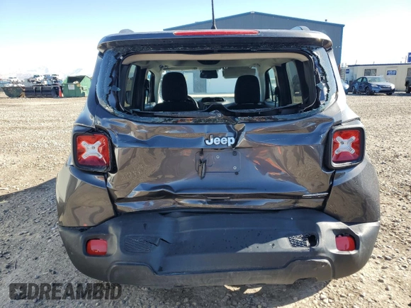 2018 Jeep Renegade Latitude with VIN ZACCJABB5JPH83987, listed as a Copart auction lot 44417805 with 93,472 mi miles and Salvage Title. Bid and sale history available at carsss.com. Image 6.