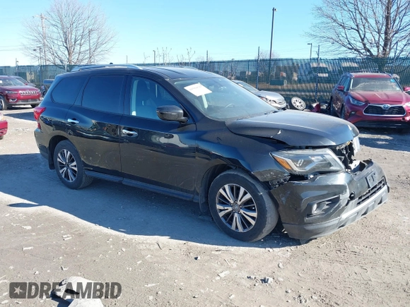 2017 Nissan Pathfinder SV with VIN 5N1DR2MM2HC693059, listed as a IAAI auction lot 41584629 with 112,379 mi miles. Bid and sale history available at carsss.com. Image 1.
