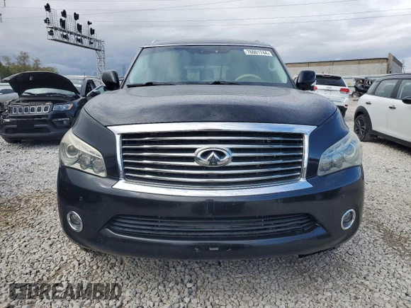 2011 Infiniti QX56 8-passenger with VIN JN8AZ2NC8B9302180, listed as a Copart auction lot 76001744 with 220,515 mi miles and Clean Title. Bid and sale history available at carsss.com. Image 5.
