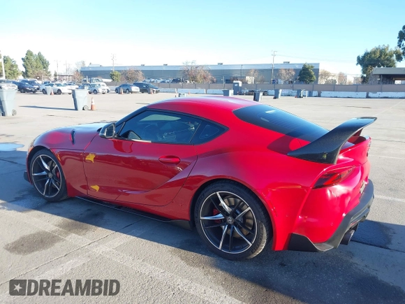 2020 Toyota Supra 3.0 with VIN WZ1DB4C02LW027976, listed as a IAAI auction lot 41264307 with 53,382 mi miles and . Bid and sale history available at DreamBid. Image 3.