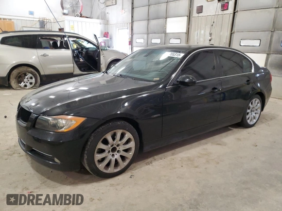 2007 BMW 3 Series 335i with VIN WBAVB73507PA87352, listed as a Copart auction lot 54055315 with 179,333 mi miles and Salvage title. Bid and sale history available at DreamBid. Image 1.