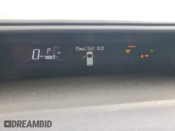 2016 Toyota Prius One with VIN JTDKDTB38G1126228, listed as a Copart auction lot 53102385 with 123,884 mi miles and Clean Title. Bid and sale history available at DreamBid. Image 9.