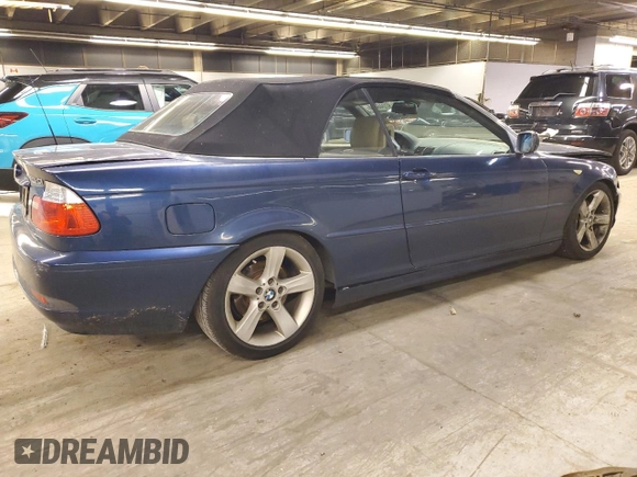 2005 BMW 3 Series 325Ci with VIN WBABW33465PL37310, listed as a Copart auction lot 49470975 with 155,995 mi miles and Salvage title. Bid and sale history available at DreamBid. Image 3.