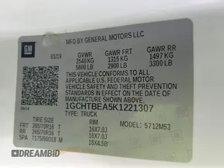 2019 Chevrolet Colorado 4WD Work Truck z VIN 1GCHTBEA5K1221307, wystawiony jako IAAI lot #42273653 z przebiegiem 94 746 mil mil oraz . Historia ofert i sprzedaży dostępna na DreamBid. Obrazek 9.