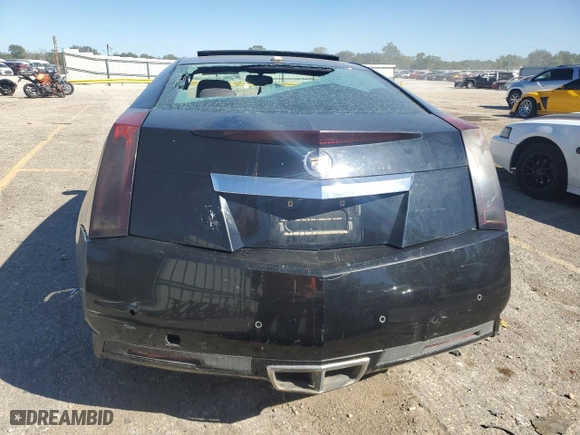2011 Cadillac CTS Coupe Premium with VIN 1G6DS1ED9B0125985, listed as a Copart auction lot 72645784 with 0 miles and Salvage Title. Bid and sale history available at carsss.com. Image 6.