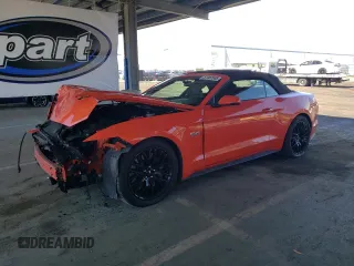 2016 Ford Mustang GT Premium with VIN 1FATP8FF7G5226557, listed as a Copart auction lot 57002045 with 45,507 mi miles and Salvage title. Bid and sale history available at DreamBid. Image 1.