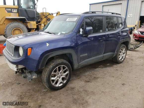 2018 Jeep Renegade Latitude with VIN ZACCJBBB4JPH74882, listed as a Copart auction lot 48030855 with 345,857 mi miles and Salvage Title. Bid and sale history available at carsss.com. Image 1.