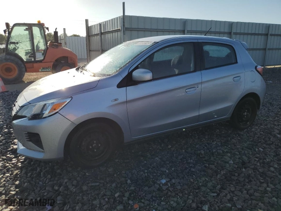 2022 Mitsubishi Mirage ES with VIN ML32AUHJ0NH002711, listed as a Copart auction lot 52491145 with 62,908 mi miles and Clean Title. Bid and sale history available at carsss.com. Image 1.