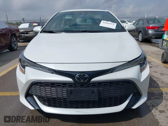 2022 Toyota Corolla Hatchback SE with VIN JTNB4MBE5N3188805, listed as a IAAI auction lot 41881571 with 45,416 mi miles. Bid and sale history available at carsss.com. Image 12.