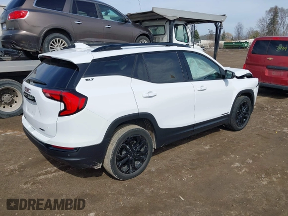 2021 GMC Terrain SLT with VIN 3GKALVEV5ML383329, listed as a IAAI auction lot 41833925 with 37,439 mi miles and . Bid and sale history available at carsss.com. Image 4.