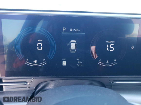 2025 Hyundai Kona SE with VIN KM8HA3AB9SU216583, listed as a Copart auction lot 42976845 with 731 mi miles and Salvage Title. Bid and sale history available at DreamBid. Image 9.
