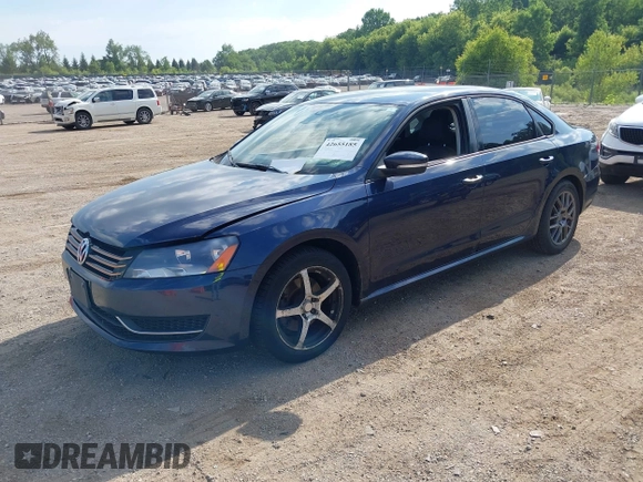 2013 Volkswagen Passat S with VIN 1VWAP7A36DC023057, listed as a IAAI auction lot 42655185 with 224,605 mi miles and . Bid and sale history available at DreamBid. Image 2.