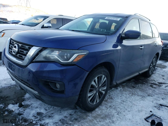 2017 Nissan Pathfinder S with VIN 5N1DR2MM0HC684442, listed as a Copart auction lot 88312415 with 123,507 mi miles and Salvage Title. Bid and sale history available at carsss.com. Image 1.