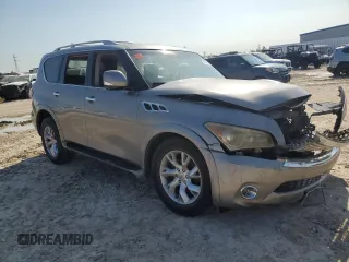 2011 Infiniti QX56 8-passenger with VIN JN8AZ2ND6B9700643, listed as a Copart auction lot 80525044 with 0 mi miles and Clean Title. Bid and sale history available at carsss.com. Image 4.