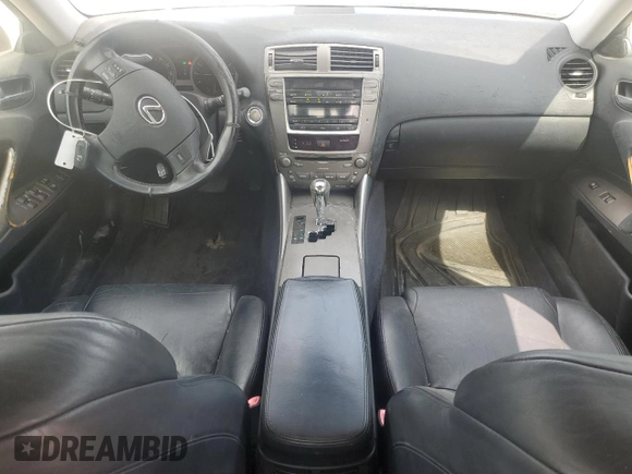 2007 Lexus IS with VIN JTHBK262172045792, listed as a Copart auction lot 52644925 with 186,609 mi miles and Salvage Title. Bid and sale history available at carsss.com. Image 8.