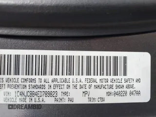 2014 Jeep Compass Sport with VIN 1C4NJCBB4ED789823, listed as a IAAI auction lot 41215251 with 152,709 mi miles. Bid and sale history available at carsss.com. Image 9.