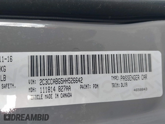 2017 Chrysler 300 S Alloy Edition with VIN 2C3CCABG5HH526642, listed as a IAAI auction lot 41591164 with 75,574 mi miles and . Bid and sale history available at DreamBid. Image 9.