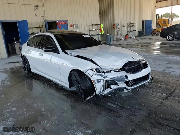 2020 BMW 3 Series M340i with VIN WBA5U7C00LFH38459, listed as a Copart auction lot 42206275 with 56,429 mi miles and Non Repairable. Bid and sale history available at carsss.com. Image 14.