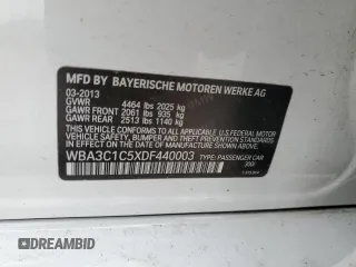 2013 BMW 3 Series 328i с VIN WBA3C1C5XDF440003, выставлен на аукционе Copart как лот 48165335 с пробегом 129 354 миль миль и Списание • Salvage title. История ставок и продаж доступна на DreamBid. Изображение 13.