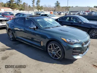 2023 Kia Stinger GT2 with VIN KNAE55LC3P6122804, listed as a Copart auction lot 48933335 with 17,495 mi miles and Salvage Title. Bid and sale history available at DreamBid. Image 4.