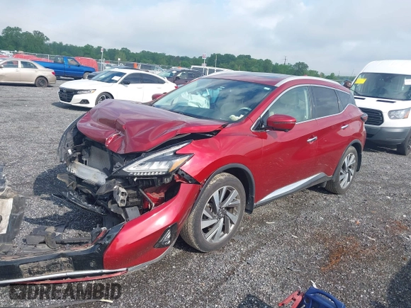 2019 Nissan Murano SL z VIN 5N1AZ2MSXKN122450, wystawiony jako IAAI lot #42193004 z przebiegiem 35 388 mil mil oraz . Historia ofert i sprzedaży dostępna na DreamBid. Obrazek 17.