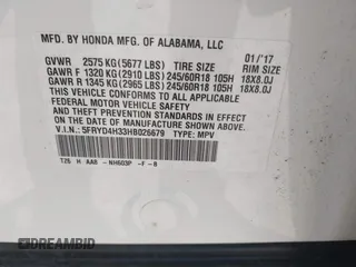 2017 Acura MDX with VIN 5FRYD4H33HB026679, listed as a IAAI auction lot 41894410 with 98,023 mi miles. Bid and sale history available at carsss.com. Image 9.