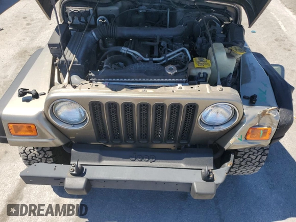 2002 Jeep Wrangler Sport with VIN 1J4FA49S72P765939, listed as a Copart auction lot 50615035 with 210,516 mi miles and Salvage Title. Bid and sale history available at carsss.com. Image 12.