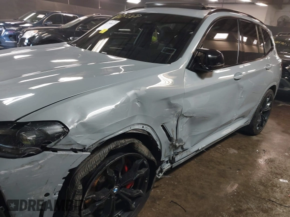 2023 BMW X3 M with VIN 5YM13EC09P9P65368, listed as a IAAI auction lot 41750837 with 27,708 mi miles and . Bid and sale history available at DreamBid. Image 12.