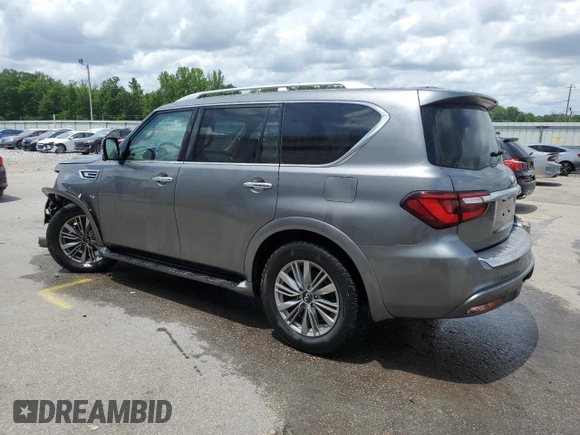 2020 Infiniti QX80 Luxe z VIN JN8AZ2NF5L9704489, wystawiony jako Copart lot #55509705 z przebiegiem 147 397 mil mil oraz Szkoda całkowita • Salvage title. Historia ofert i sprzedaży dostępna na DreamBid. Obrazek 2.