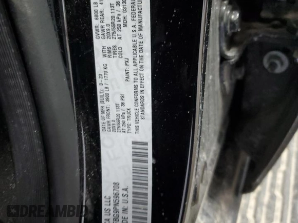 2023 Ram 1500 Big Horn with VIN 1C6RRFBG9PN596708, listed as a Copart auction lot 46870915 with 37,588 mi miles and Salvage Title. Bid and sale history available at carsss.com. Image 13.
