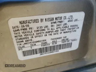 2006 Infiniti G35 with VIN JNKCV51E06M501959, listed as a Copart auction lot 73346234 with 142,194 mi miles and Salvage Title. Bid and sale history available at DreamBid. Image 13.