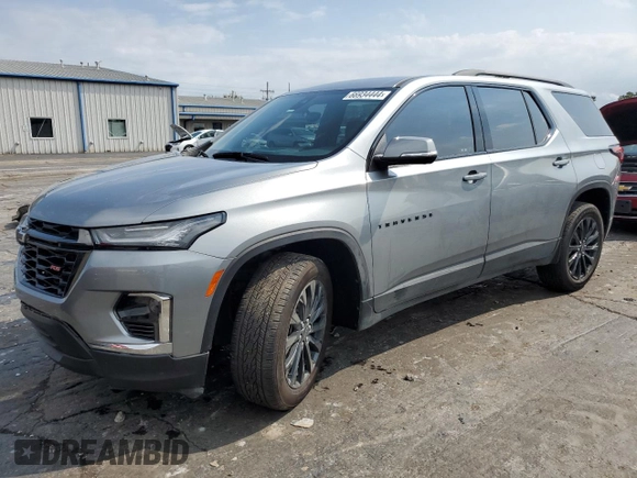 2023 Chevrolet Traverse RS with VIN 1GNERJKW2PJ188602, listed as a Copart auction lot 66934444 with 18,107 mi miles and Salvage Title. Bid and sale history available at carsss.com. Image 1.