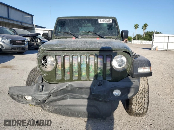 2021 Jeep Wrangler Unlimited Willys with VIN 1C4HJXDN9MW523180, listed as a Copart auction lot 52513505 with 106,130 mi miles and Salvage title. Bid and sale history available at DreamBid. Image 5.