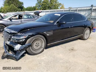 2022 Genesis G80 2.5T with VIN KMTGB4SC3NU092455, listed as a Copart auction lot 71103044 with 6,774 mi miles and Salvage Title. Bid and sale history available at carsss.com. Image 1.