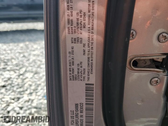2024 Ram 2500 Laramie z VIN 3C6UR5FLXRG104906, wystawiony jako Copart lot #55327515 z przebiegiem 23 990 mil mil oraz Szkoda całkowita • Salvage title. Historia ofert i sprzedaży dostępna na DreamBid. Obrazek 13.