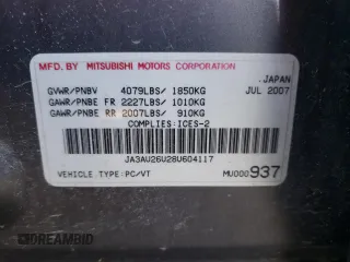 2008 Mitsubishi Lancer DE with VIN JA3AU26U28U604117, listed as a Copart auction lot 70208434 with 163,281 mi miles and Clean Title. Bid and sale history available at carsss.com. Image 12.