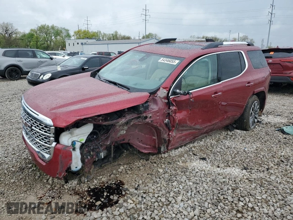 2020 GMC Acadia Denali z VIN 1GKKNXLSXLZ230584, wystawiony jako Copart lot #54346055 z przebiegiem 38 208 mil mil oraz Szkoda całkowita • Salvage title. Historia ofert i sprzedaży dostępna na DreamBid. Obrazek 1.