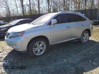 2010 Lexus RX 450h with VIN JTJBC1BA9A2409340, listed as a Copart auction lot 50181495 with 106,705 mi miles and Salvage Title. Bid and sale history available at carsss.com. Image 1.