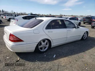 2005 Mercedes-Benz S-Class 5.0L with VIN WDBNG75J95A445994, listed as a Copart auction lot 46492434 with 0 mi miles and Clean Title. Bid and sale history available at carsss.com. Image 3.