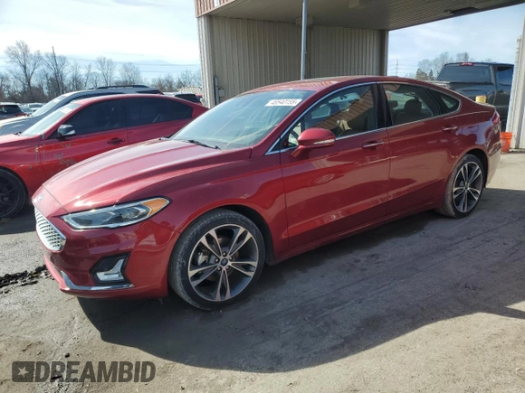 2019 Ford Fusion Titanium with VIN 3FA6P0K9XKR153544, listed as a Copart auction lot 46540155 with 94,338 mi miles and Salvage Title. Bid and sale history available at carsss.com. Image 1.