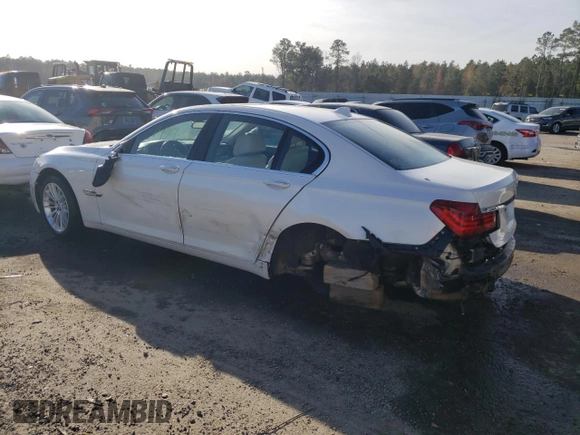 2013 BMW 7 Series 750i with VIN WBAYA8C55DC996693, listed as a Copart auction lot 80233423 with 140,925 mi miles and Salvage Title. Bid and sale history available at DreamBid. Image 2.