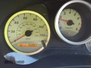 2005 Toyota RAV4 with VIN JTEGD20V250088126, listed as a IAAI auction lot 41601577 with 215,201 mi miles. Bid and sale history available at carsss.com. Image 7.
