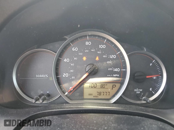 2014 Toyota Yaris L with VIN VNKKTUD39EA000339, listed as a Copart auction lot 52864255 with 78,777 mi miles and Salvage Title. Bid and sale history available at carsss.com. Image 9.