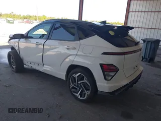 2024 Hyundai Kona N Line with VIN KM8HACA37RU048445, listed as a IAAI auction lot 41882573 with 16,009 mi miles. Bid and sale history available at carsss.com. Image 3.