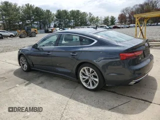 2022 Audi A5 Sportback Premium with VIN WAUABCF58NA027979, listed as a Copart auction lot 53130385 with 37,831 mi miles and Salvage Title. Bid and sale history available at carsss.com. Image 2.