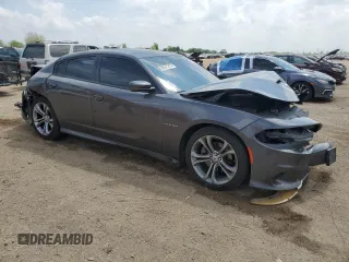 2021 Dodge Charger R/T with VIN 2C3CDXCT7MH613111, listed as a Copart auction lot 56367725 with 77,374 mi miles and Salvage title. Bid and sale history available at DreamBid. Image 4.