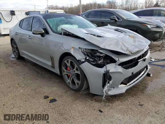 2021 Kia Stinger GT2 with VIN KNAE55LC2M6091539, listed as a Copart auction lot 81516294 with 37,905 mi miles and Salvage Title. Bid and sale history available at carsss.com. Image 4.
