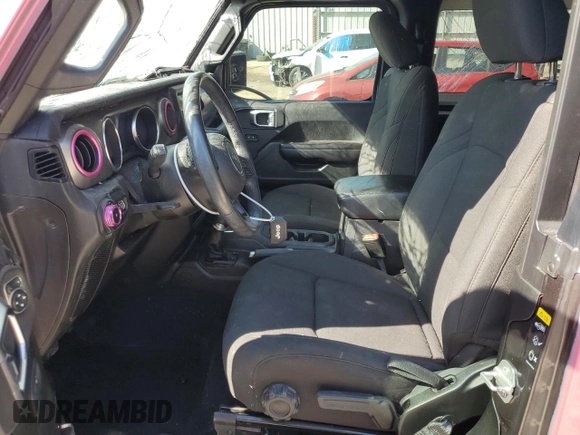 2021 Jeep Wrangler Willys with VIN 1C4HJXAG6MW651740, listed as a Copart auction lot 75310184 with 39,608 mi miles and Salvage title. Bid and sale history available at DreamBid. Image 7.