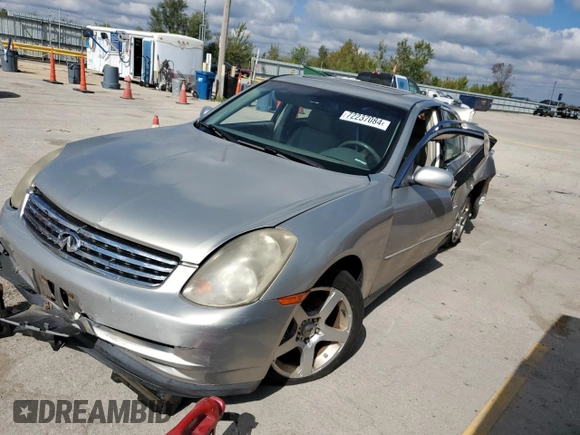 2003 Infiniti G35 w/Leather with VIN JNKCV51E33M315912, listed as a Copart auction lot 72237084 with Not Provided miles and Salvage Title. Bid and sale history available at DreamBid. Image 1.