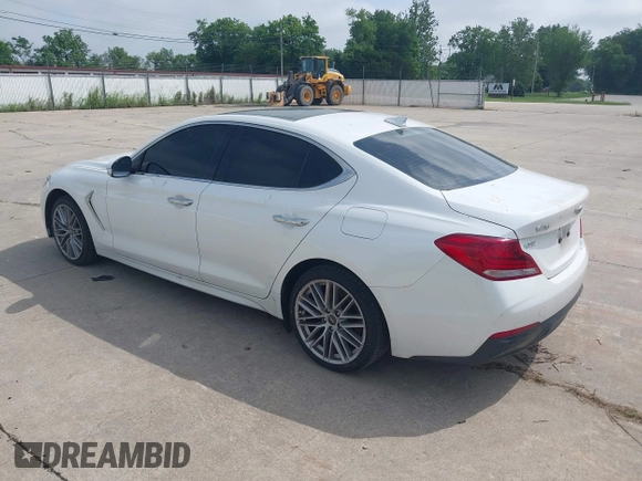 2020 Genesis G70 Sport with VIN KMTG24LA5LU057278, listed as a IAAI auction lot 42505352 with 103,347 mi miles and . Bid and sale history available at DreamBid. Image 3.